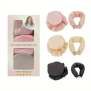 6pcs/set Damage-free Curler and Curling Coverand Hat Combination for Lazy People's Big Wave Set