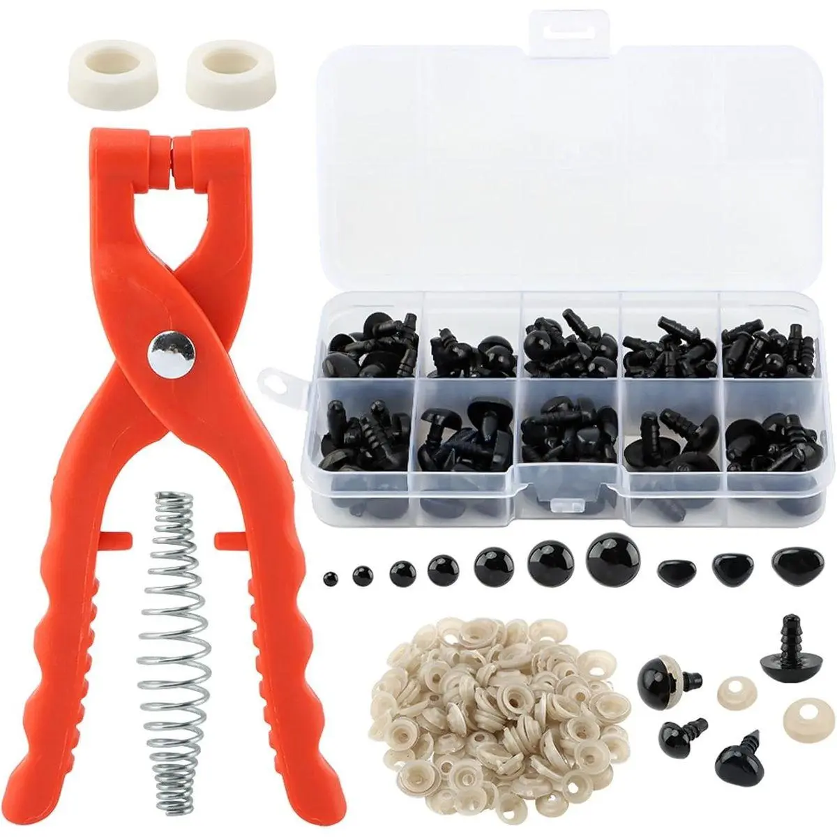 Safety Eye Tool for Attaching for Eye Crochet Tool for Amigurumi Crochet & Stuffed Animal Eyes Making Supplies(Red)