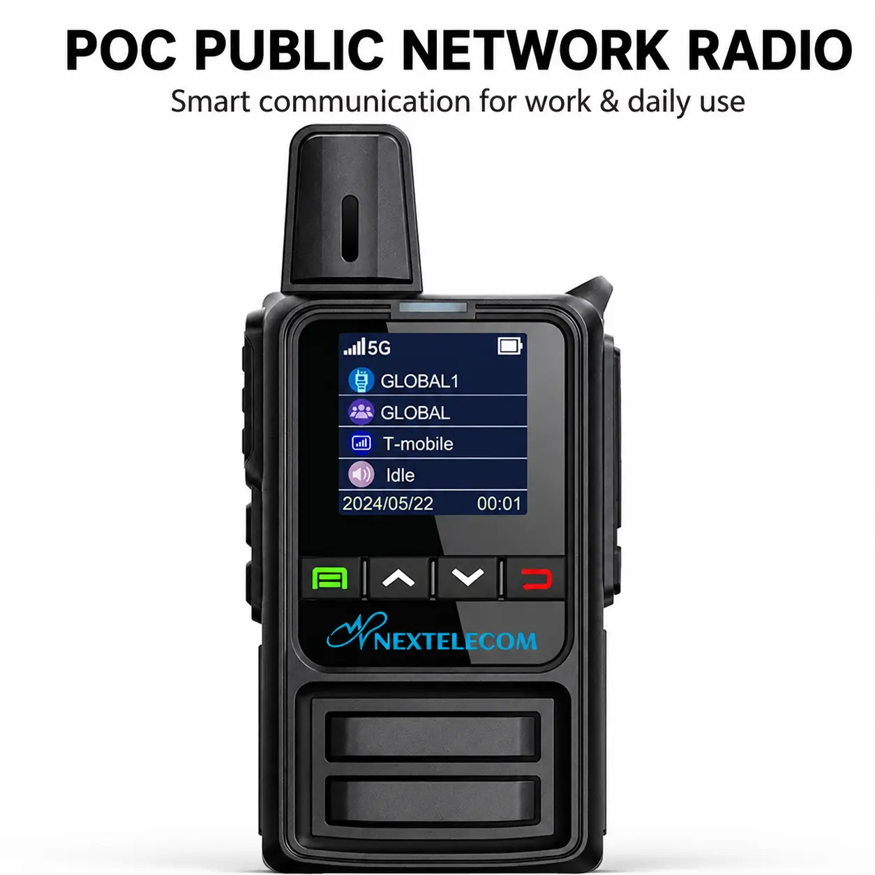 N360 5G/4G LTE 5000 Miles Global Walkie Talkie, Long Range PoC Two-Way Radio with SIM Card, Noise-Canceling AES-256 PTT for Truckers, Construction & Security