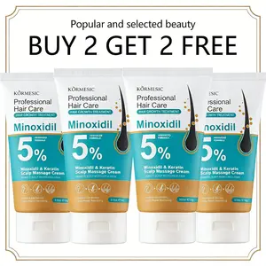 [BUY 2 GET 2 FREE]KORMESIC 5% Minoxidil Hair Growth Scalp Massage Cream with Keratin & Ginger for Men Women Prevents Loss Repairs Follicles Promotes Fast Regrowth Strengthens Roots Buy 1 Get 1 Free