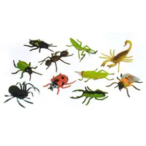 212 MAIN 6-in Realistic Bugs Cat Toy - 10 Pieces, Close-Up View, Cat Pet Supplies