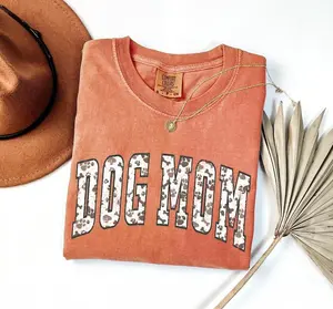 Comfort Colors Dog Mom T-Shirt, Soft Cotton Crewneck Shirt for Men and Women, Gift for Him or Her, Unisex Stylish - LORA ATCHER