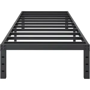 Twin Bed Frames, 14 Inch High Metal Platform Bed Frame Mattress Foundation with Steel Slats Support, No Box Spring Needed, No Noise, Easy Assembly