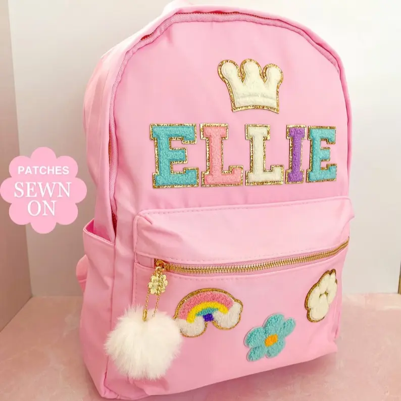 Custom Backpack - Personalize with Name & Colorful Patches - Perfect for Back to School