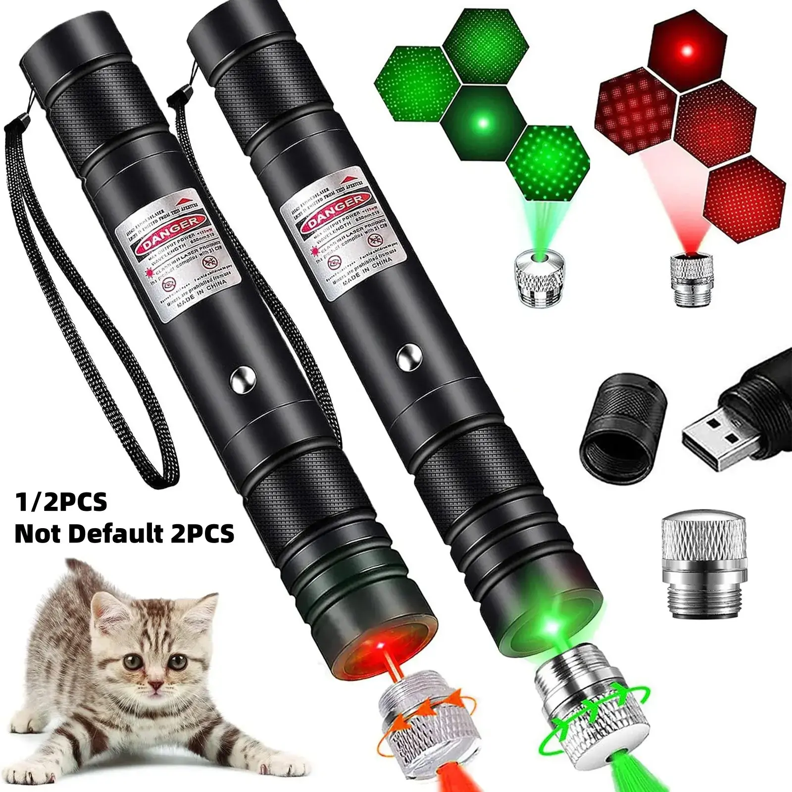 [Already have 10K favorites]Rechargeable Green Laser Pointer/ Line Light Flashlight Long Distance Range for TV/LED/LCD Screens Flashlights Presentation, Laser Pointer Toy，Office / Outdoors / Cat/Astronomic / Construction Pet Supplies Cat Toy Petlovers