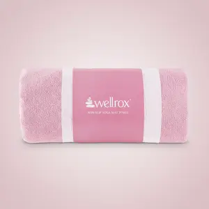 Wellrox Non-Slip Yoga Mat Towel Pilates & Intense Workouts 74” x 26”