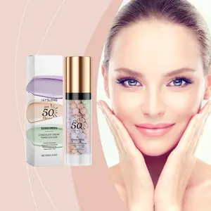 3 In 1Primer for Face Before Makeup,Sunscreen Isolation Cream, SPF 50, One Step Color Corrector Face Primer, Blurs Imperfections Oil Control & Moisturizing Skin Tone Correcting,Radiance Skin,summerwins