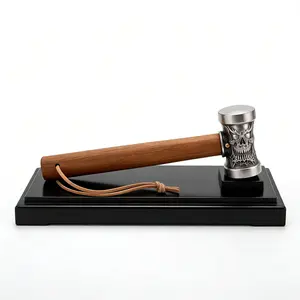 Skull Hammer – Unique Gift for Men, Heavy Duty Metal Engraved Hammer with Wooden Handle, Multi-Purpose Tool for Camping, DIY & Home Use