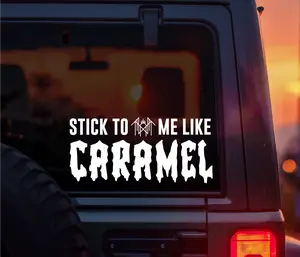 Sleep Token "Stick to Me Like Caramel" Vinyl Decal – Inspired by Lyrics from Caramel on Even In Arcadia – Aesthetic Sticker for Cars, Laptops, Journals – Perfect for Alt Girls, Band Fans, Dark Music Lovers & Emotional Aesthetics