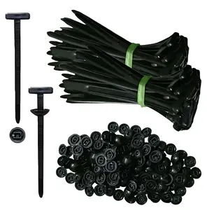 100Pcs Nylon Universal Cable Tie Buckle, Heavy Duty Self-Locking Nylon Zip Ties Holder, Multipurpose Plastic Cable Ties Tool for Car Daily Repair