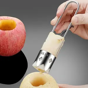 Stainless Steel Fruit Corer, Pepper Seed Remover, Vegetable & Fruit Tool, Vegetable Fruit Cutter, Kitchen Gadget for Peeling & Slicing