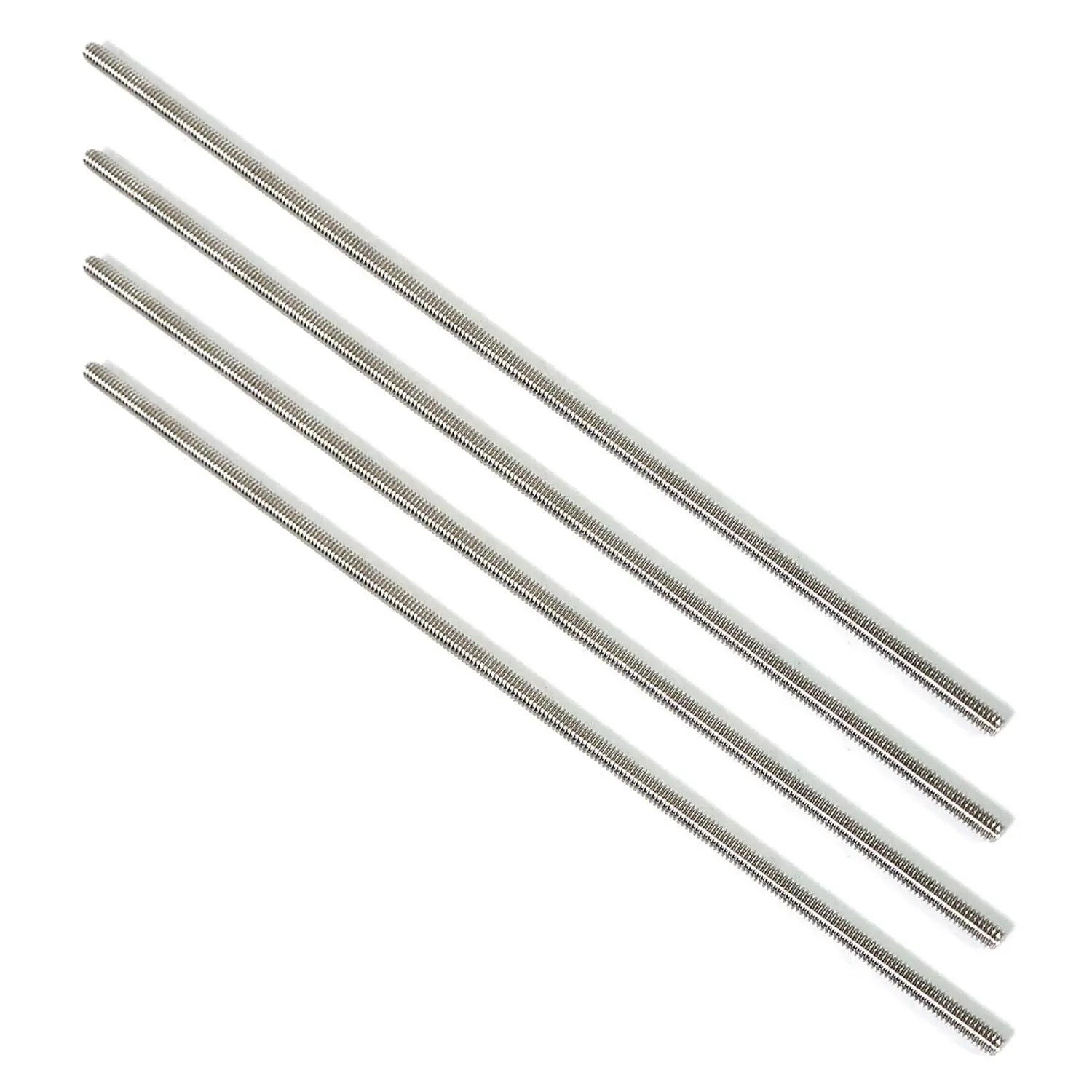 Stainless Steel Fully Threaded Rod, 1/4" -20 Thread Size, 12" Length, Right Hand Threads, 4 count