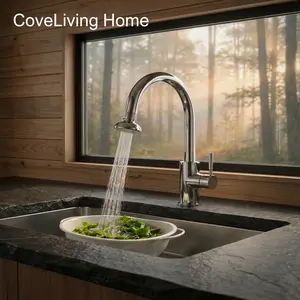 【CoveLiving Home】Kitchen Faucet Attachment, Anti-Splash Design, Tool-Free Installation, Soft Water Stream, Pressure Boost 1