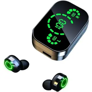 Wireless Earbuds Mini Earphone Bluetooth Headphones IPX7 Waterproof Bluetooth Headsets Light-Weight Earphones with Microphone & Charging Case Digital Display for All Phone  springtok