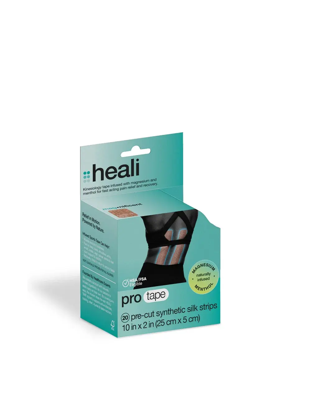 HEALI Kinesiology Tape Inspirational Words Beige - Magnesium Menthol Infused Sports Tape