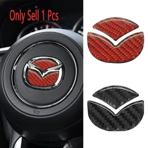 Carbon fiber car steering wheel cover sticker modified car decoration sticker suitable for Mazda Angkesela ATENZA CX-5 CX-4 Car Stickers