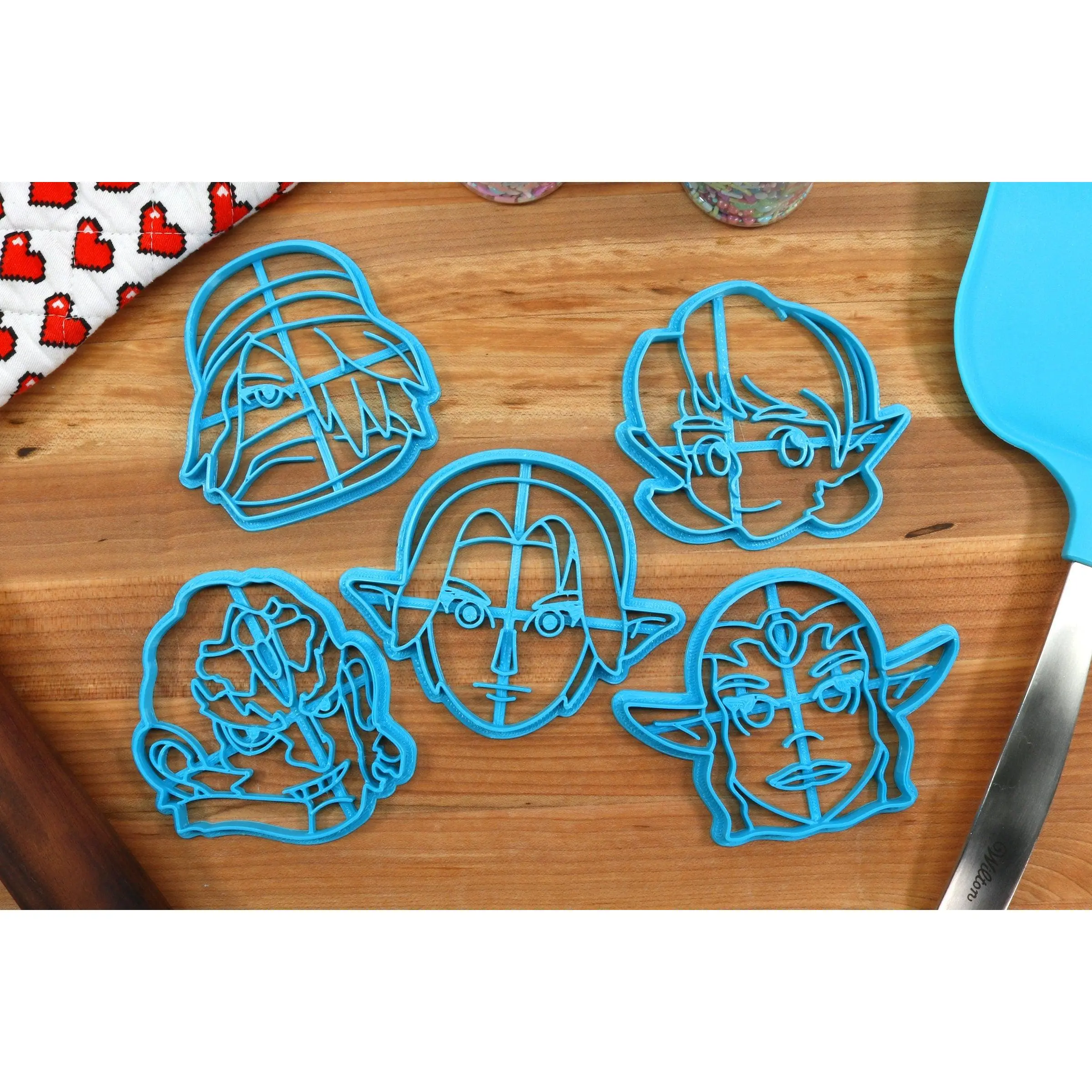 Ocarina of Time Face Cookie Cutters - Adult Link, Adult Zelda, Ganandorf, Saria, Sheik