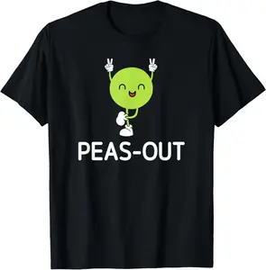 100% cotton Unisex Pea Pun, Peas-Out, Funny, Jokes, Sarcastic T-Shirt