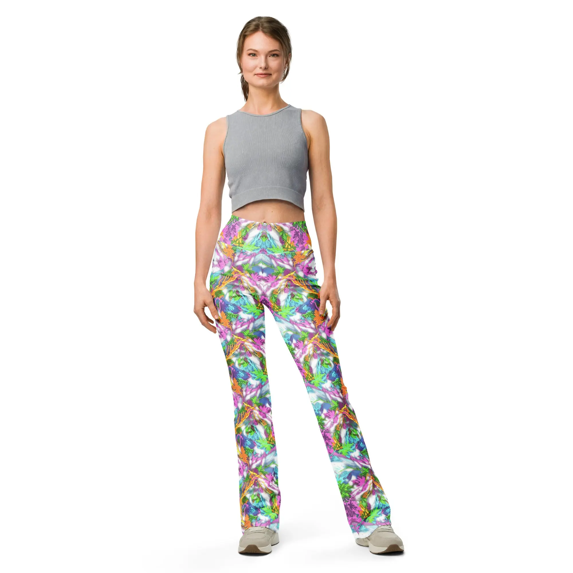 Neon Camo - Flare leggings