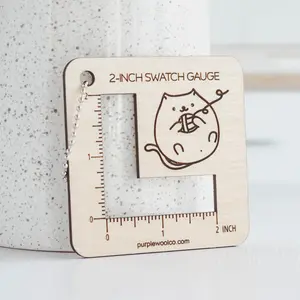 Knitting 2-inch Swatch Gauge - Cat