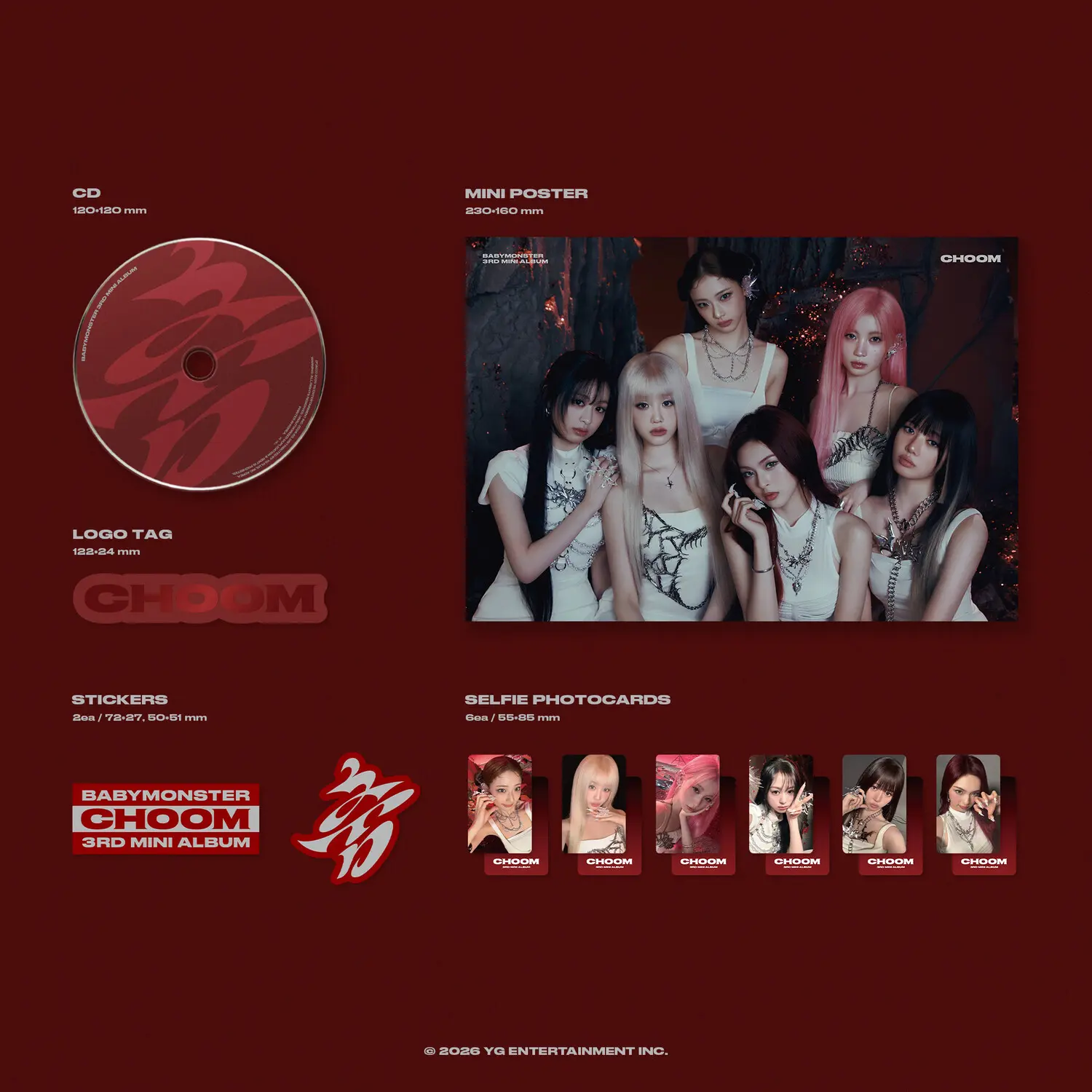 BABYMONSTER - Choom / Choom [COMPACT DISC - CD] Photos, Poster 