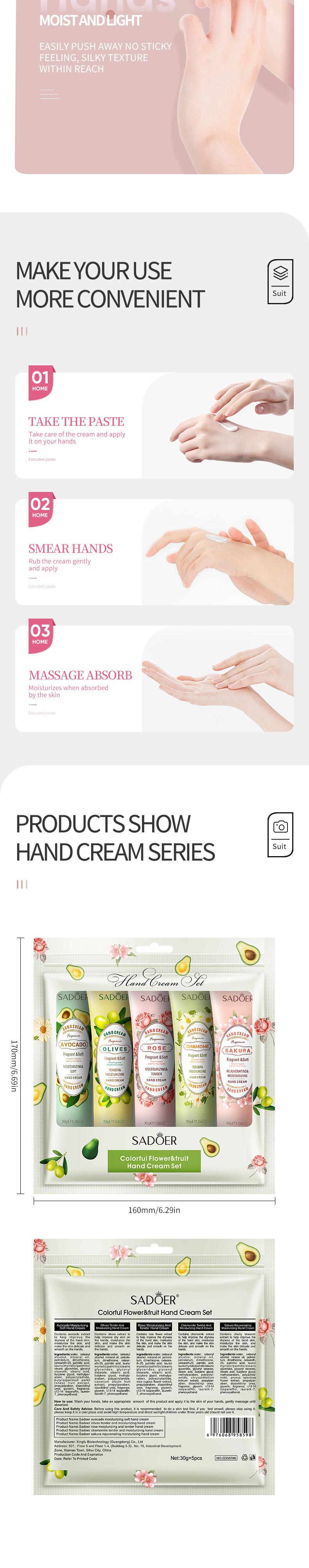 Colorful Fruit Hand Cream- Moisturizing Hand Cream for Women & Men - Five odors - Daily Hydration & Nourishment - Compact & Convenient - Soothes Cracked Hands Colorful Fruit Hand Cream- Moisturizing Hand Cream for Women & Men - Five odors - Daily Hydration & Nourishment - Compact & Convenient - Soothes Cracked Hands