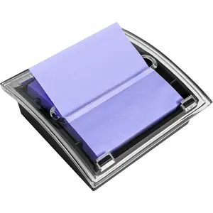 Pop Up 3x3 Inches Sticky Note Dispenser Holder Black Base for Office Home Classroom Desk Supplies