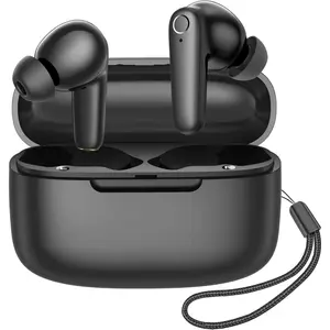Wireless Ear Buds Bluetooth 5.4 Headphones 60H Playtime Deep Bass Stereo Earbuds with Mic Comfort Lightweight in Ear Earphones for Workout/Running Black