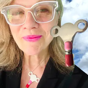 The PERSONAL AUTONOMY Key (in POP ART Pink and Red Enamel over Sterling Silver)
