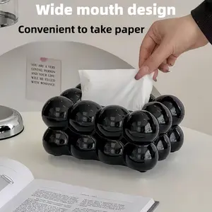 European Luxury Cotton Candy Plastic Tissue Box, Modern Home Decor, Living Room Tabletop Paper Towel Holder, Office Practical Creative Organizer