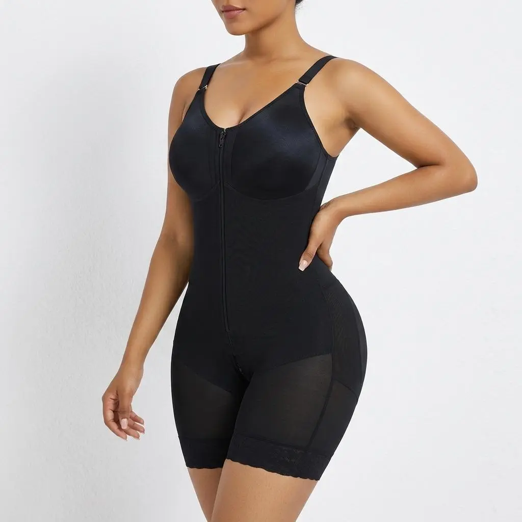 MuseCurve Women's Colombian Faja Corset Shapewear Sets - High Waist Full-Body Sculptor Corset Bodysuit, Tummy Control, Butt Lifter, Zipper Crotch, Adjustable Straps Women's Clothes Basic Womenswear