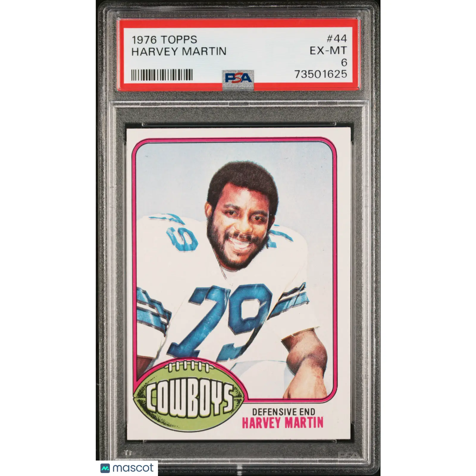 Harvey Martin PSA 1976 Topps Football #44 6 73501625