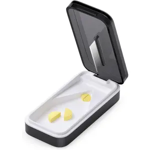 Pill Cutter with Removable Silicone Pad, Pill Splitter with Sharp Blade, Pills Cutters Splitter for Small and Tiny Pills, Tablet Splitters for Small or Large Tablet Professional Compact Multifunctional