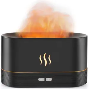 Flame Effect Diffuser with 2 Brightness Modes - Unique Fire Flame Effect Design & Advanced LED Lighting Technology for Cozy Ambiance