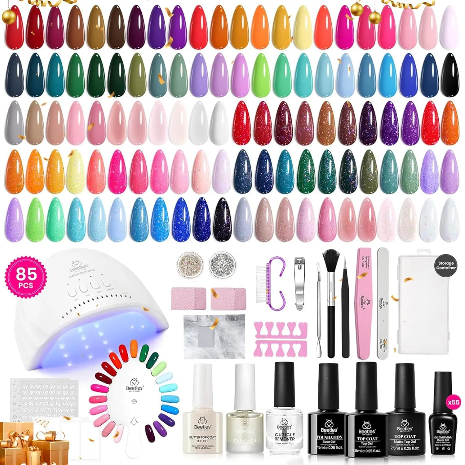 85 Pcs55 Colors Gel Nail Kit