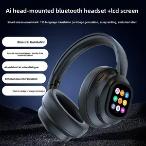 X1Pro Wireless Bluetooth Headphones, Noise-Cancelling Over-Ear Headphones with LCD Screen and Foldable Design