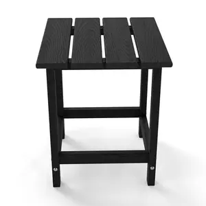 [SummerVibes] LEJANEOYE Outdoor Side Table, 2-Tier Small Outdoor Table for Patio, Adirondack Side Tables for Outside or Indoor, Bamboo End Table for Pool, Porch, Weather Resistant Easy Maintenance-Black tiktokshopspringglowup,summervibes
