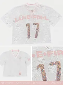LÚ•E•FIR•L Stardust Jersey | Rhinestone Mesh Luxury Jersey