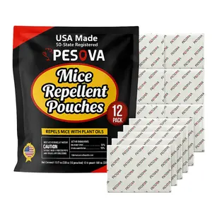 Pesova Extra-Strength Scent Pouches with Peppermint Cedarwood & Cinnamon - Made in the USA - 12 pouches