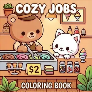 Cute Coloring Book for Kids and Adults, Fun Animal Themes, Simple Lines, Relaxing and Stress-Relieving, Perfect for Parent-Child Interaction