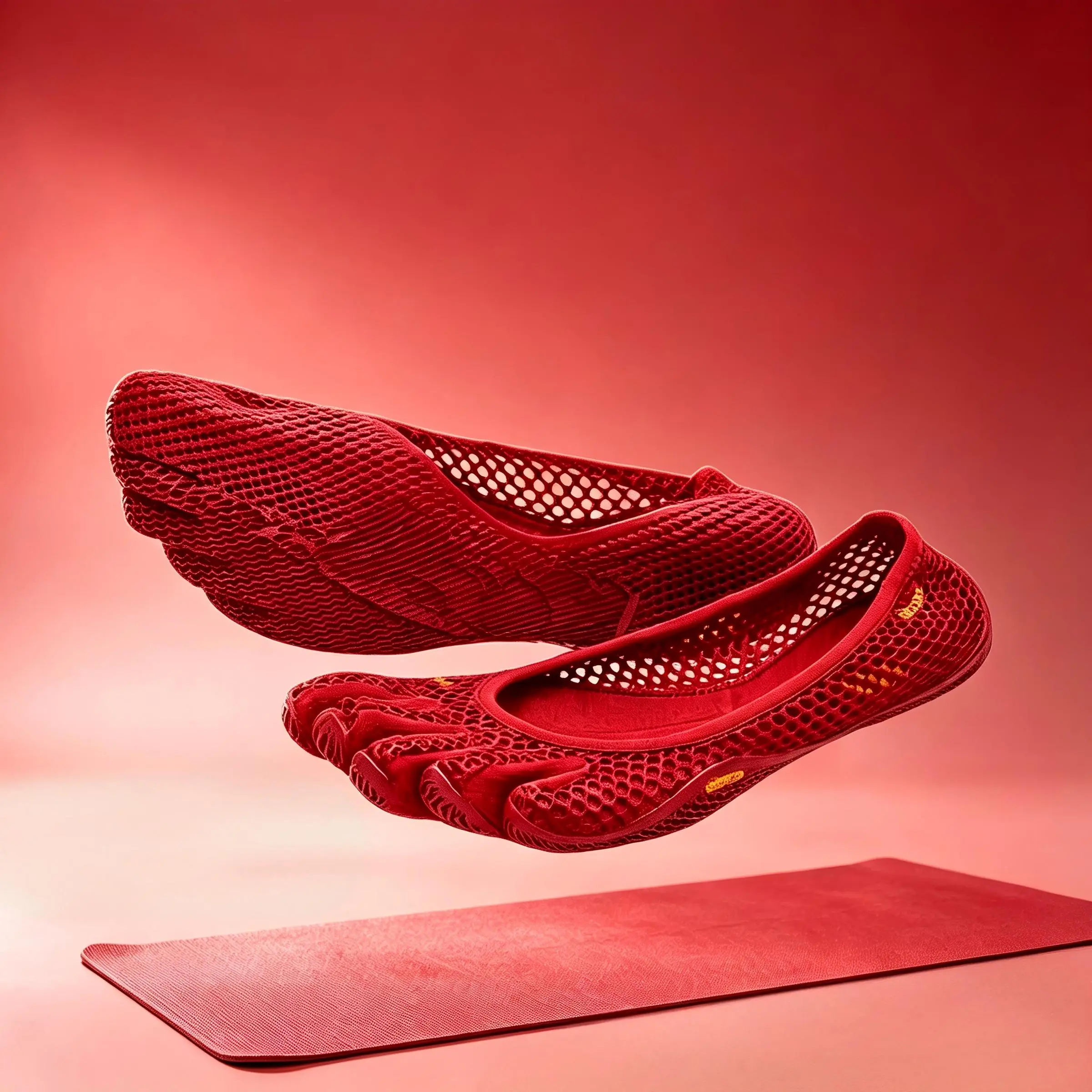 Women Five Finger Shoes, Toe-Separated Barefoot Fitness Shoes, Non-Slip Breathable Minimalist Sneakers, Flexible Five-Toe Training Shoes for Yoga Pilates Dance Running Gym Daily Walking