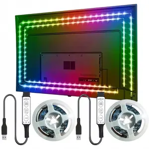 RGB LED Light Strip, USB Powered Color Changing LED Light Strip with 3-key Remote Control, Decorative Light for Bedroom, TV Backlighting, Led Strip Lights