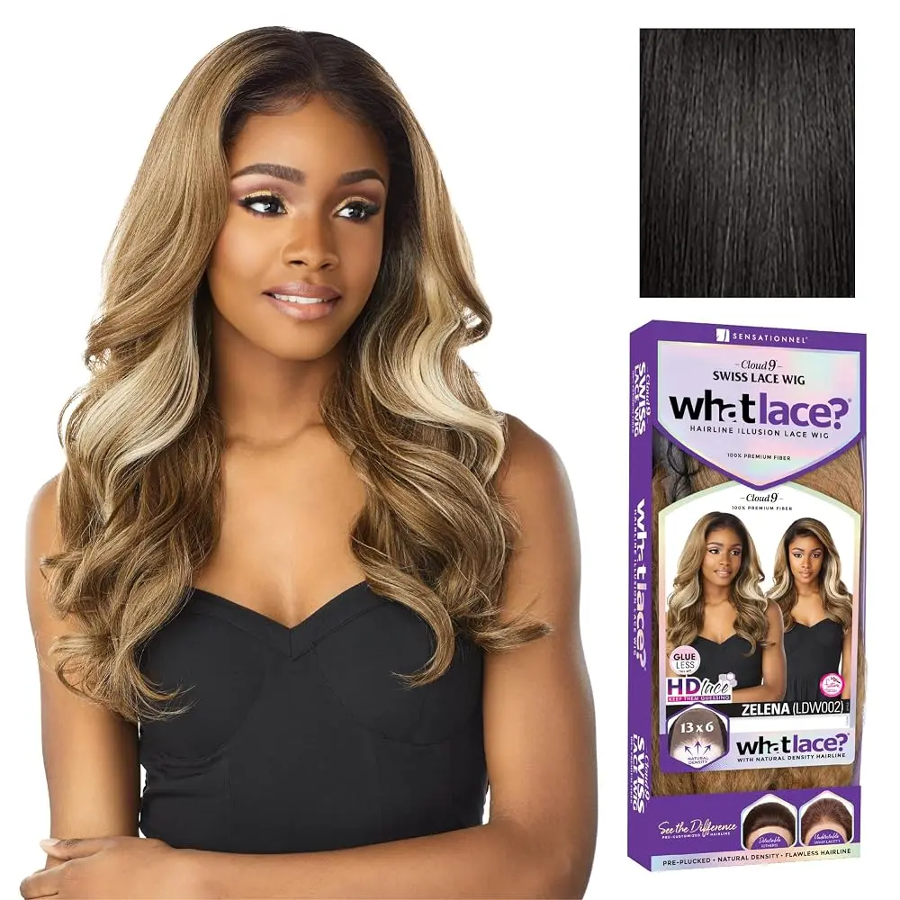 Sensationnel What Lace 13x6 Frontal Wig Zelena 1B Off Black Natural Look