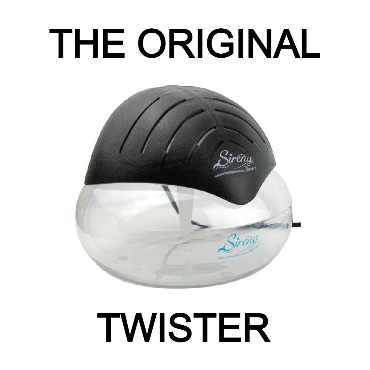 Sirena Twister Black The Original Air Purifier Water Filter Air Cleaner For Home Essential Oil Aromatizer With LED Night