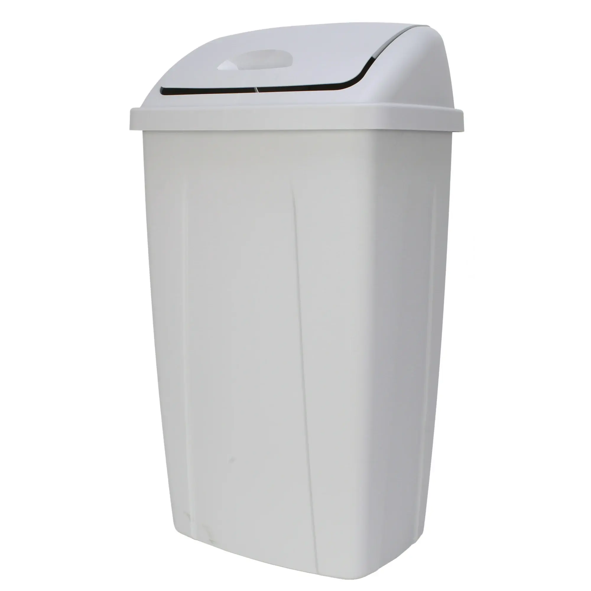 Sleek Gray 13 Gallon Kitchen Trash Can with Swing Lid for Modern Home Use Practical & Convenient Bin