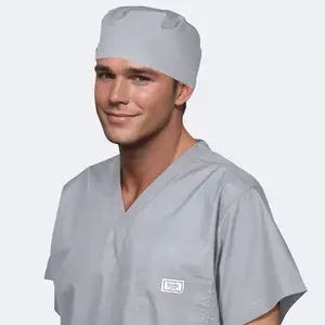 Slate Grey Men’s Scrub Cap – Comfortable, Professional Surgical Cap for Long Shifts