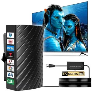 2026 Digital Indoor TV Antenna Support 4K HDR 1080P, 300+ Miles Long Range, 16.4ft Cable, Free Local HD Channels, Strong Stable Signal for Smart TV & HDTV