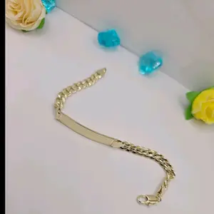 Bracelet new Cuban  style gold-plated 7"inches ENGRAVING AVAILABLE leave a message with the name Hand Chain