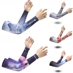 UV Protection Arm Sleeves 5 Pairs Ice Silk Cooling Arm Sleeves For Men Women Summer Thin Sun Protection Arm Covers For Outdoor Sports Cycling Driving Running Golf