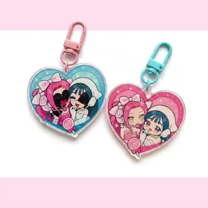 Alien Stage Acrylic Heart Keychain, Mizi & Sua Great For Daily Use Or As Thoughtful Little Gifts For Your Friends And Yourself.